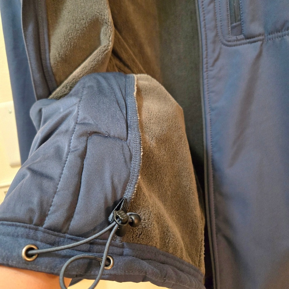 RedHead Softshell Jacket Mens  Blue Fleece Lined Full Zip Outdoor Coat - Picture 11 of 11